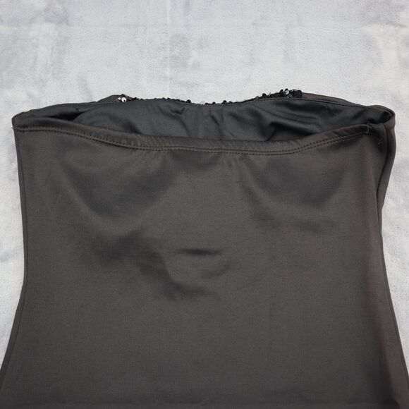 Kimcine Dress Womens M Black Strapless Sequin Design Above the Knee Length - Picture 9 of 11